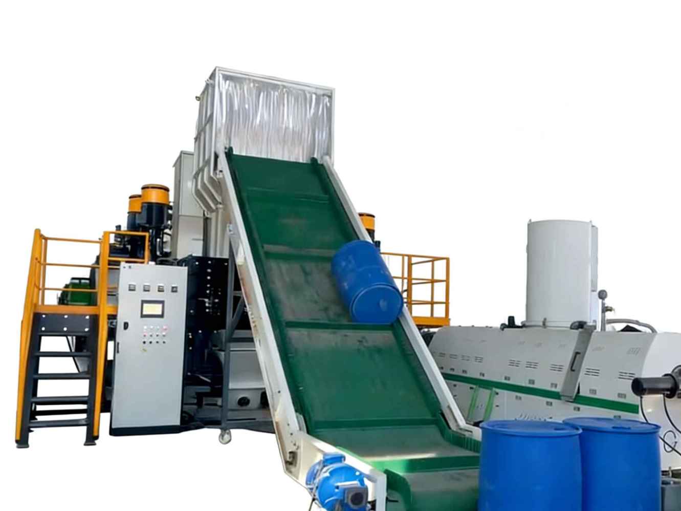 Bale opener / belt conveyor